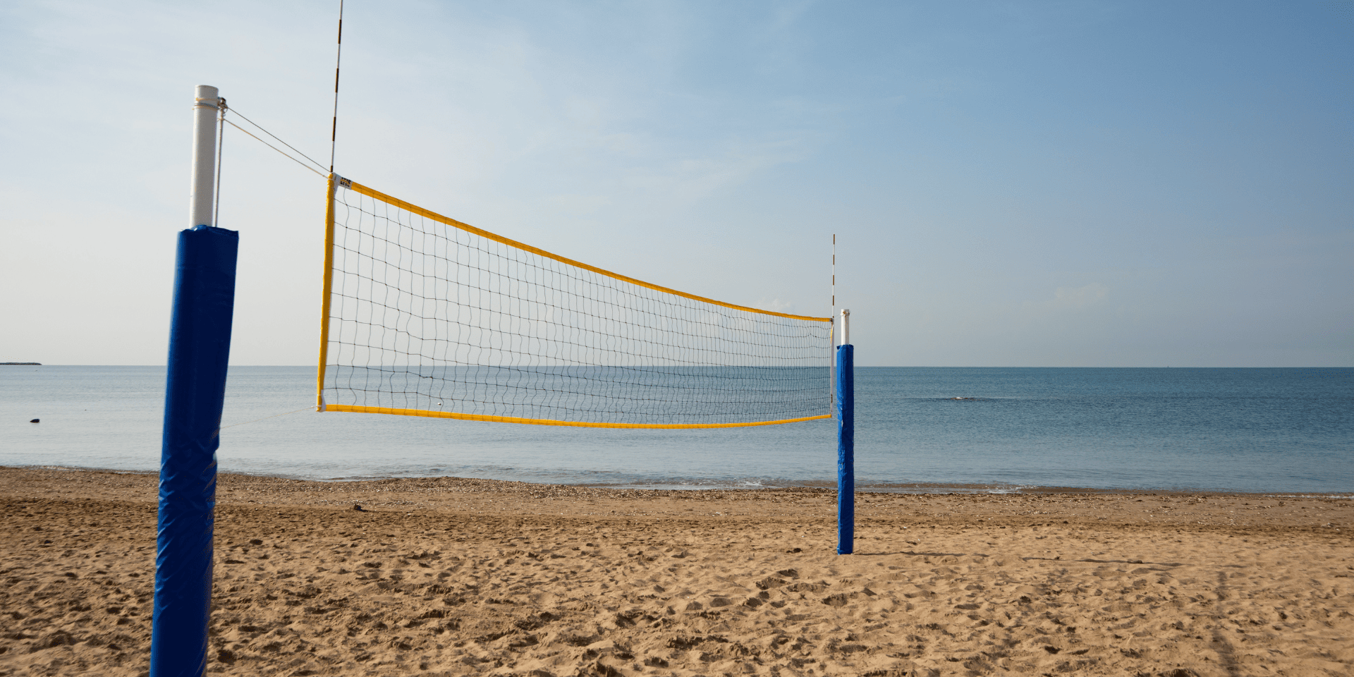 Volleyball net on the beach