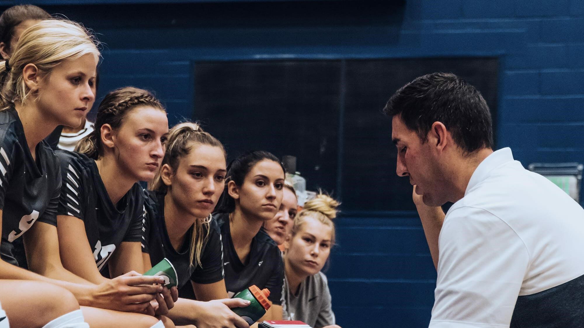 Brian Rosen speaking to his bench