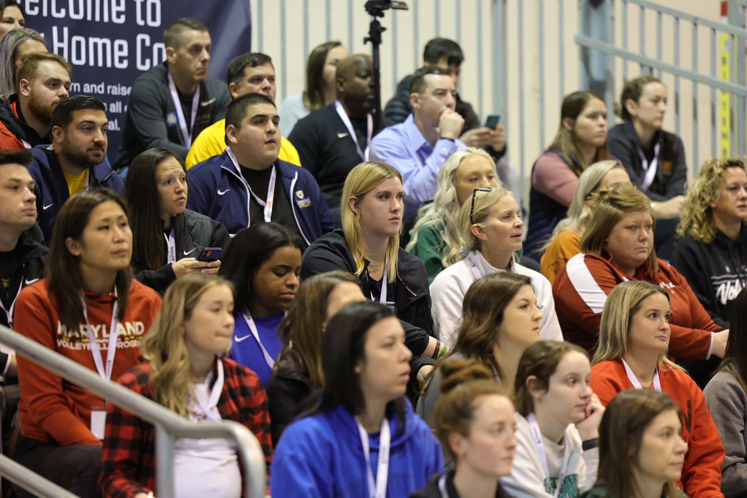 Crowd of coaches learning at the AVCA Convention