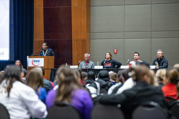 Panel presenting at AVCA Convention