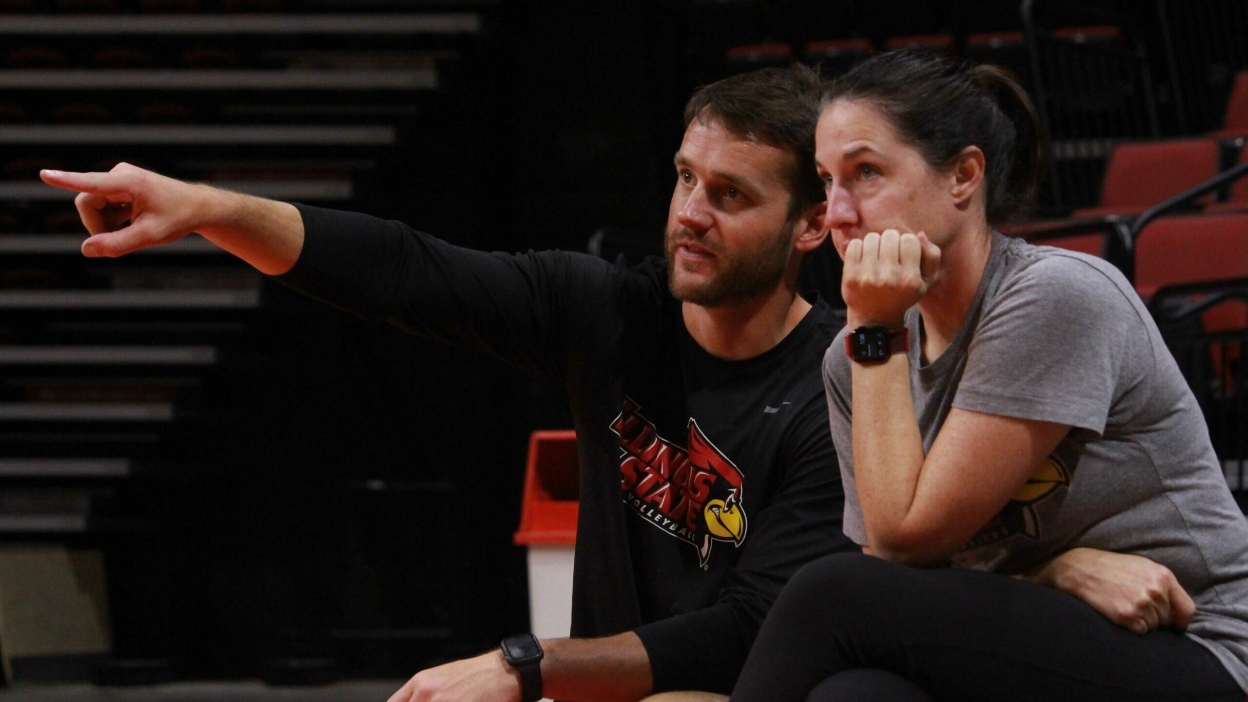 Mike Becker sitting on the bench during a match