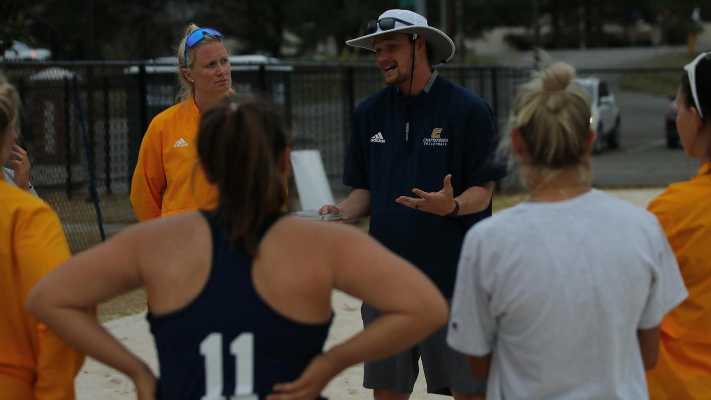 Darin Van Horn coaching on the beach