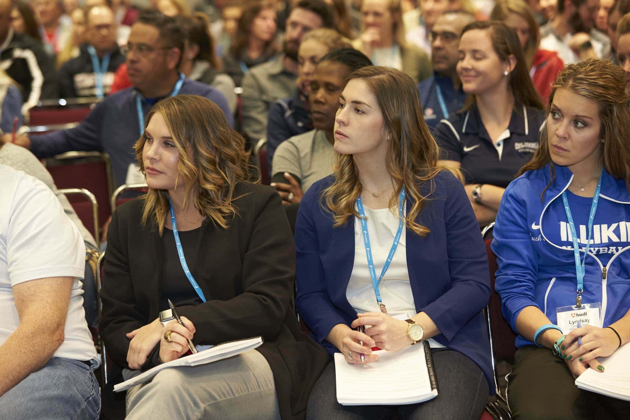 Coaches 4 Coaches recipients sitting in a classroom session at the AVCA Convention