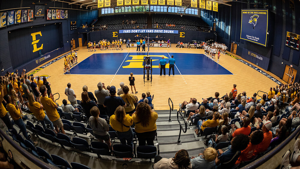 East Tennessee University women's volleyball match