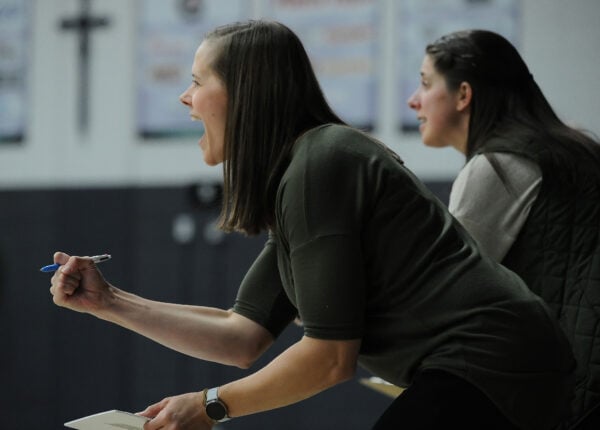 Coach celebrating a point