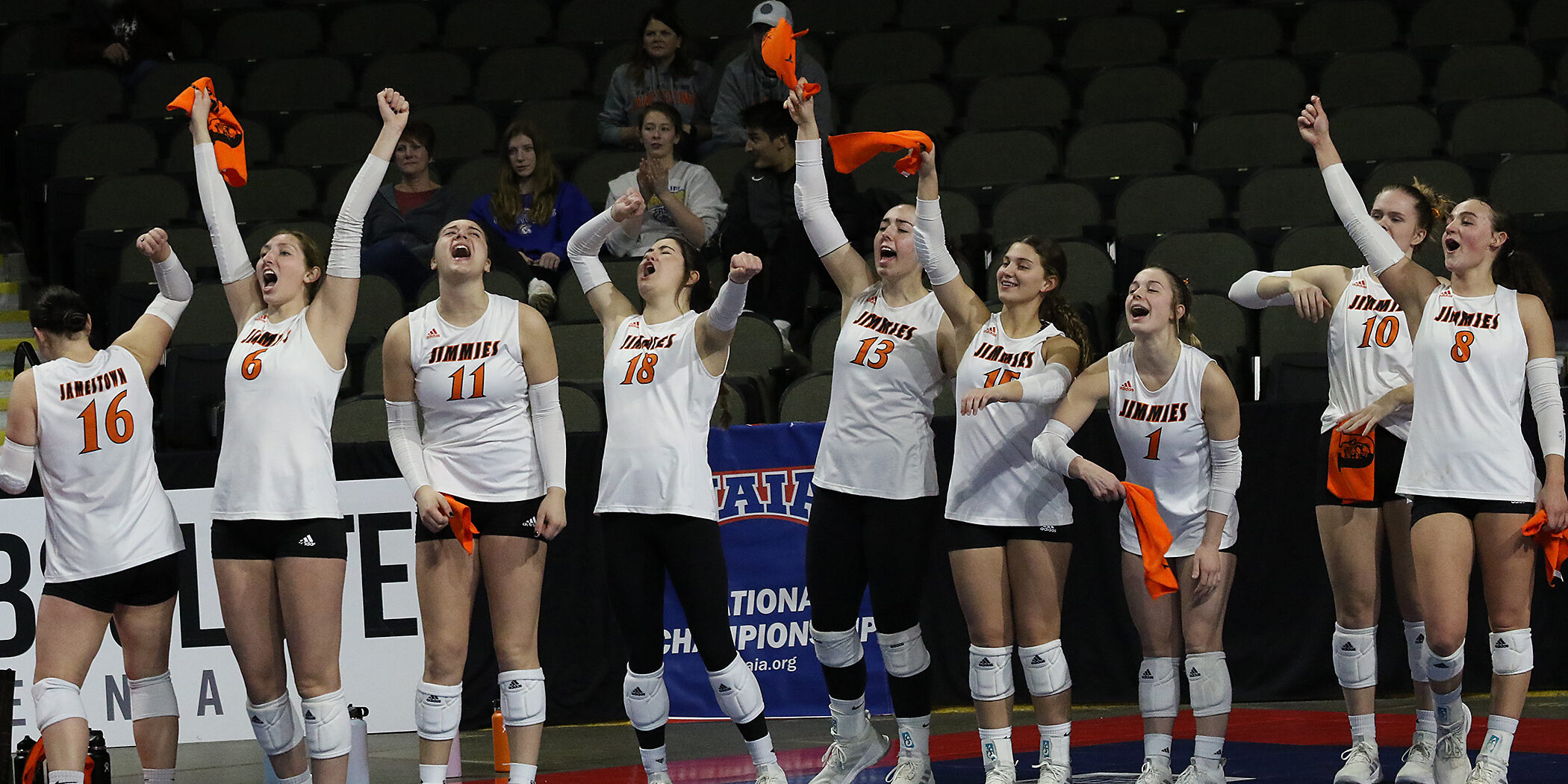 University of Jamestown volleyball bench