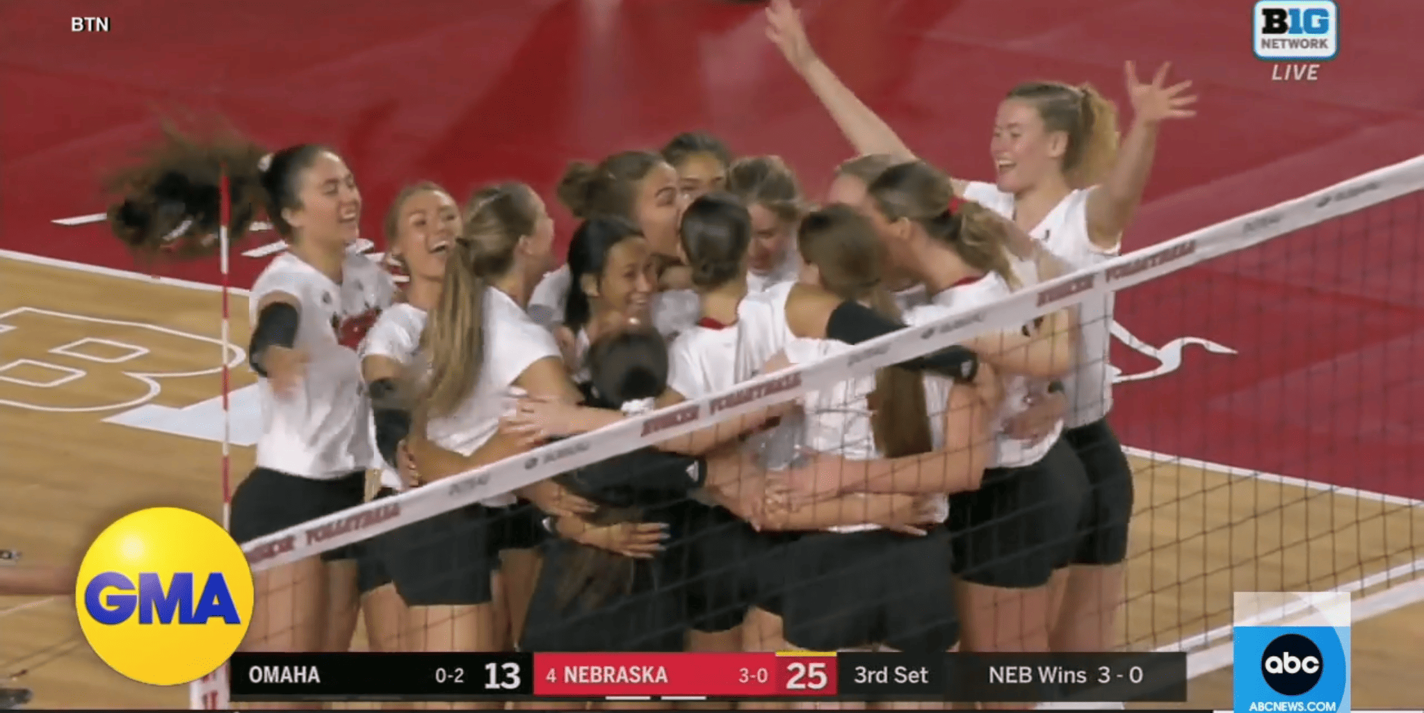 ABC's Good Morning America reports on the record-setting crowd at Volleyball Day in Nebraska