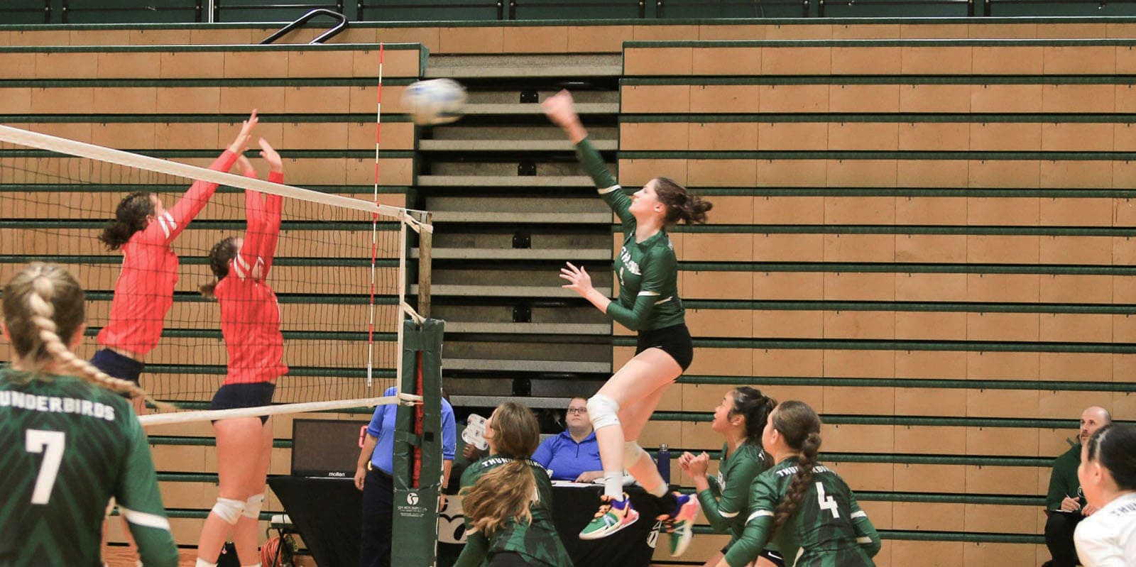 Aspen Olson of Highline Community College was the AVCA/GameChanger Two-Year College Player of the Week for the week of August 28 to September 3.