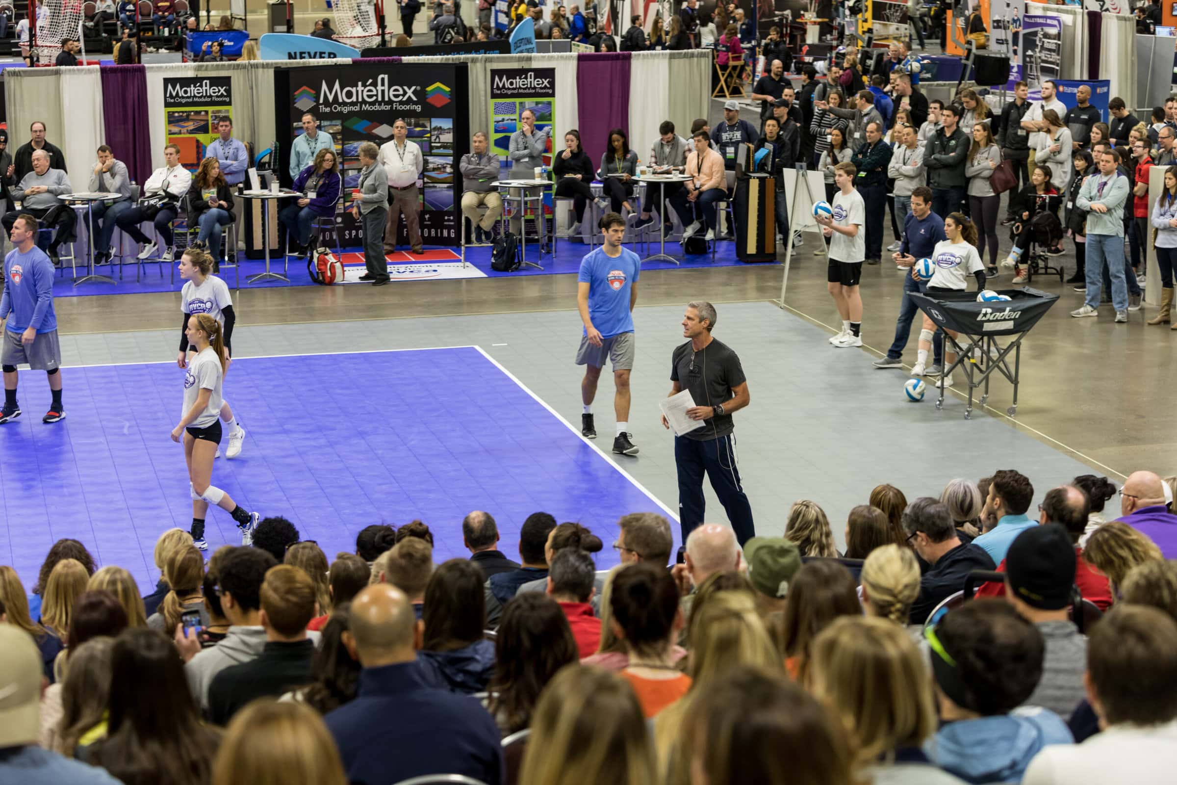 Karch Kiraly presents a court session at AVCA Convention
