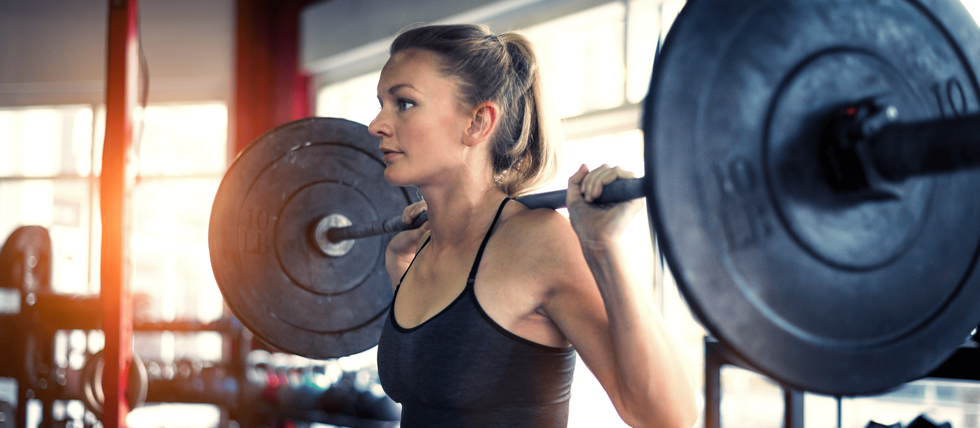 Woman lifting weights