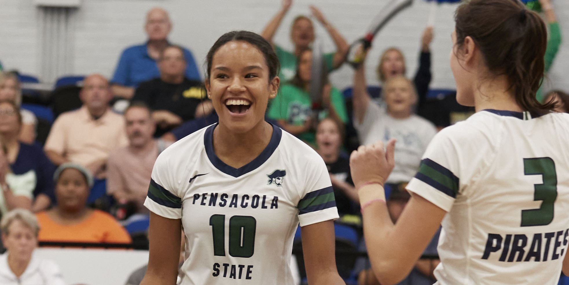Kiara Vega of Pensacola State is the AVCA/GameChanger Two-Year College Volleyball Player of the Week for the week of Sept. 10, 2023.