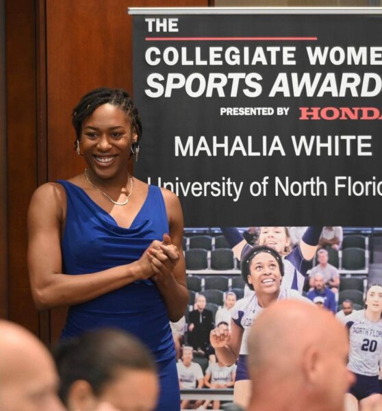 Mahalia White of North Florida women's volleyball won the 2023 Honda Inspiration Award.