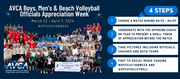 2024 AVCA Boys, Men's & Beach Volleyball #OFFICIATIONWEEK