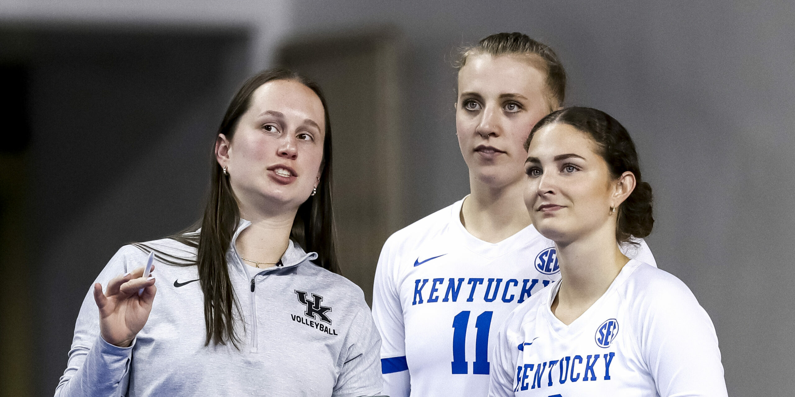 Meredith Jewell. Elise Goetzinger. Riah Walker.

Kentucky loses to Athletes Unlimited 4-0.

Photo by Eddie Justice | UK Athletics