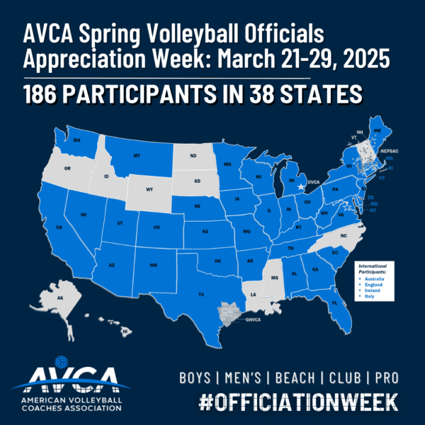 2025 Spring #OFFICIATIONWEEK 186 Participants in 38 States