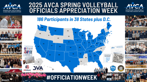2025 AVCA Spring Volleyball Officials Appreciation Week