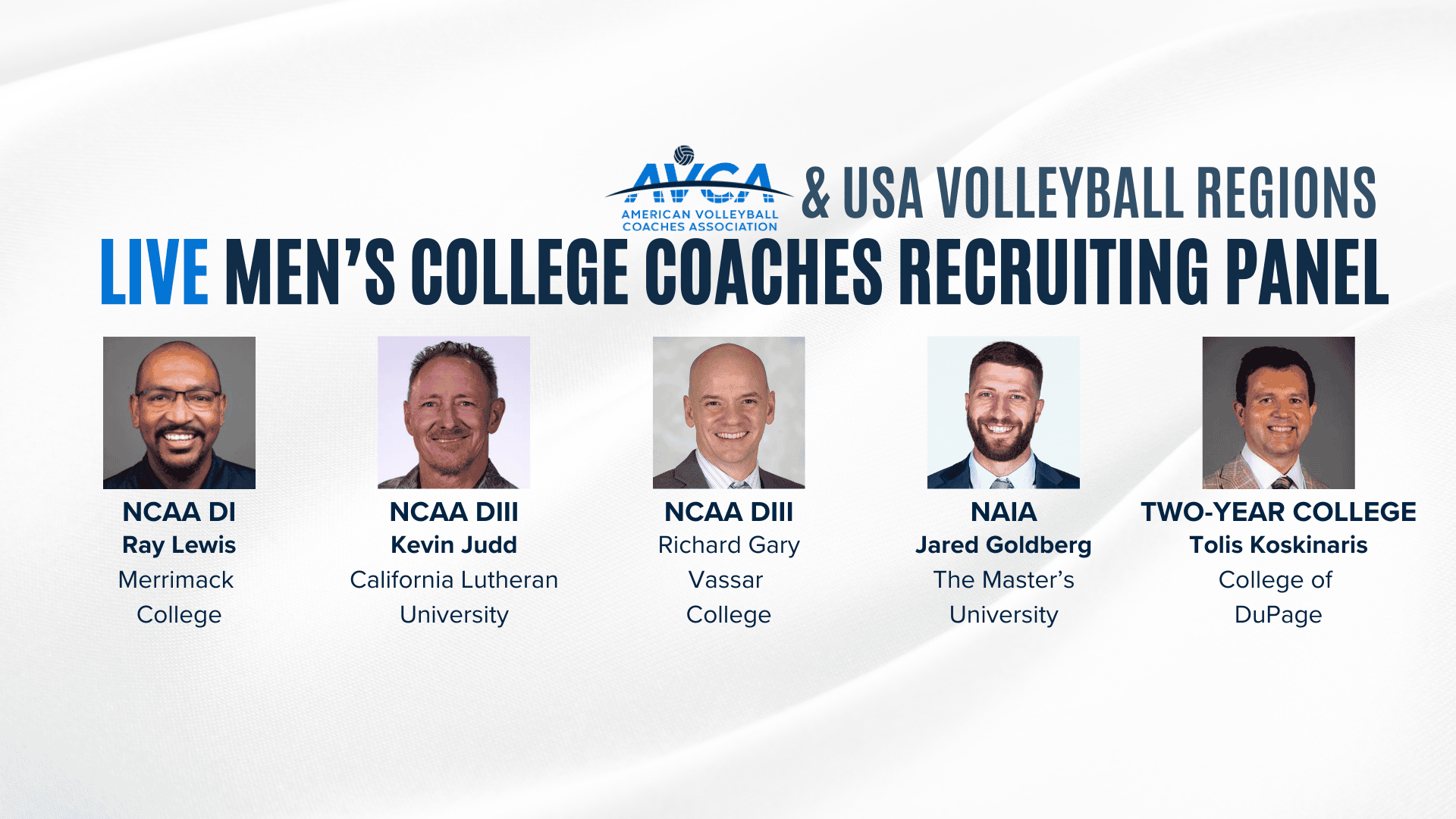 2025 AVCA-USAV Men's College Coaches Recruiting Panel