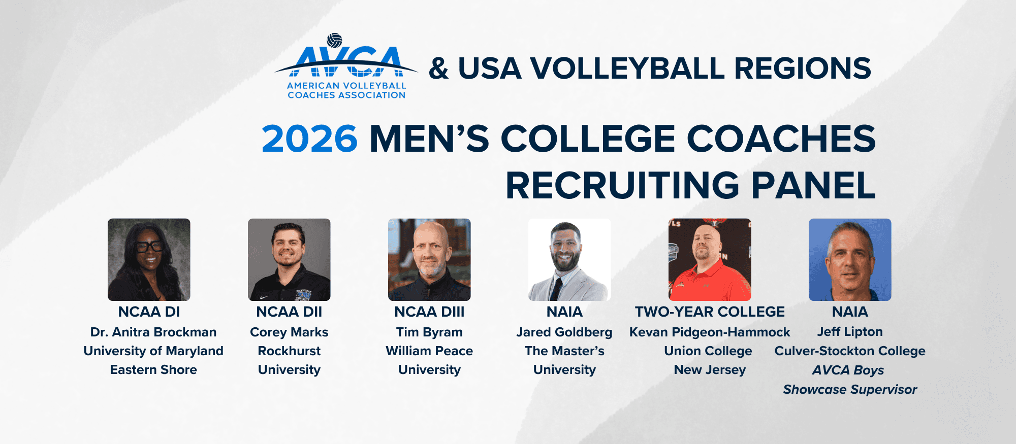 2026 AVCA Mens Coaches Recruiting Panel