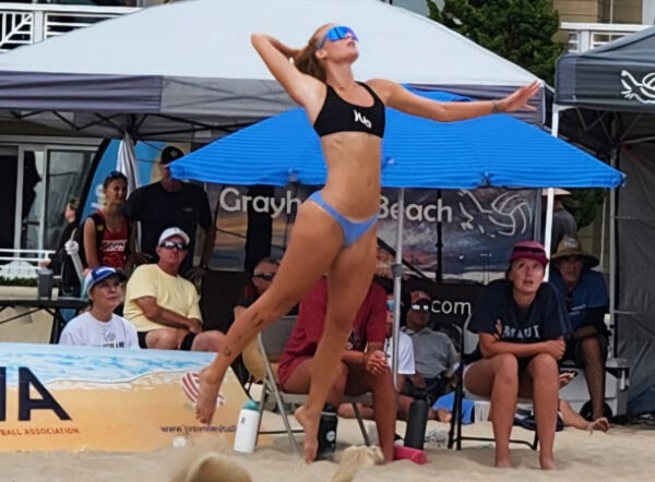ADDISYN BRINKERHOFF of ALA Gilbert/Volley For Life is a 2024 AVCA Junior Beach second-team All-American.