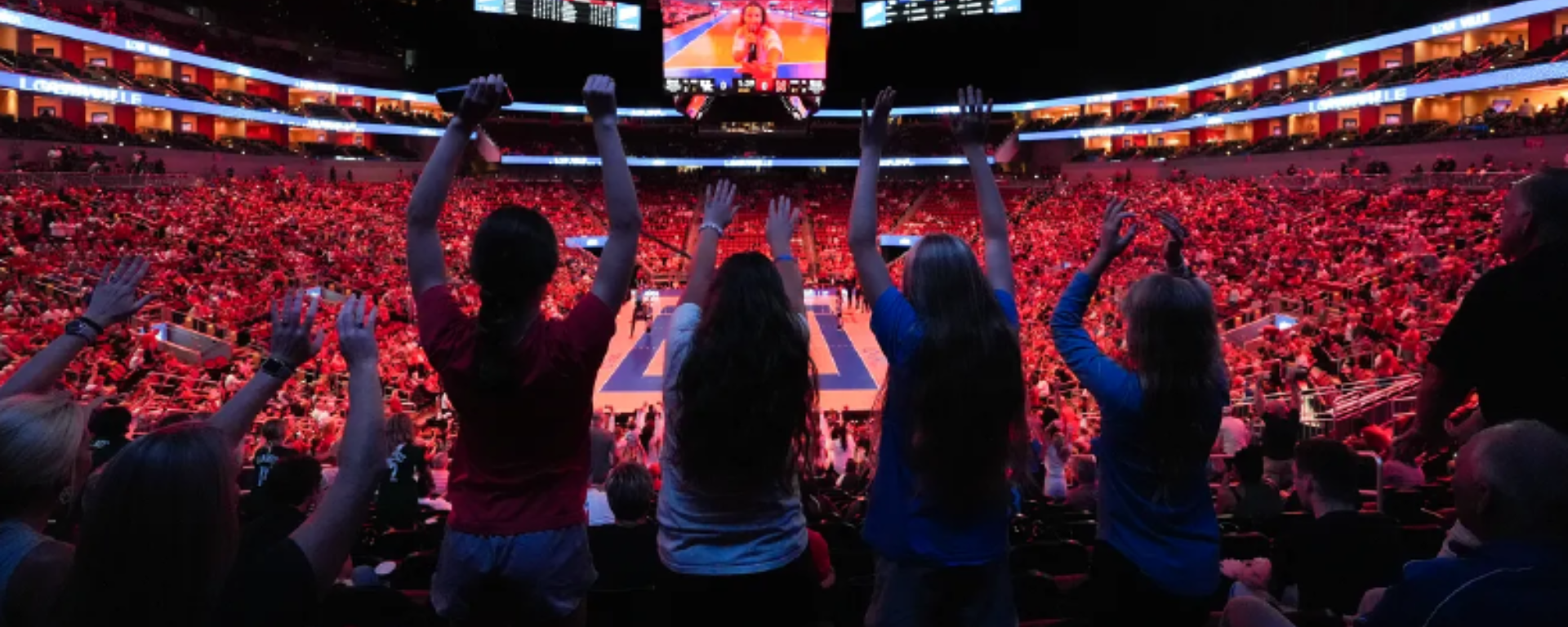 Fans at AVCA First Serve