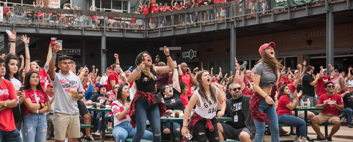The AVCA First Serve Block Party takes place at The Railyard near Pinnacle Bank Arena in Lincoln, NE, from August 22 to 24, 2025.