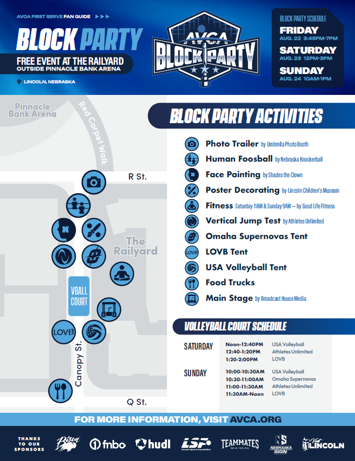 AVCA Block Party Map