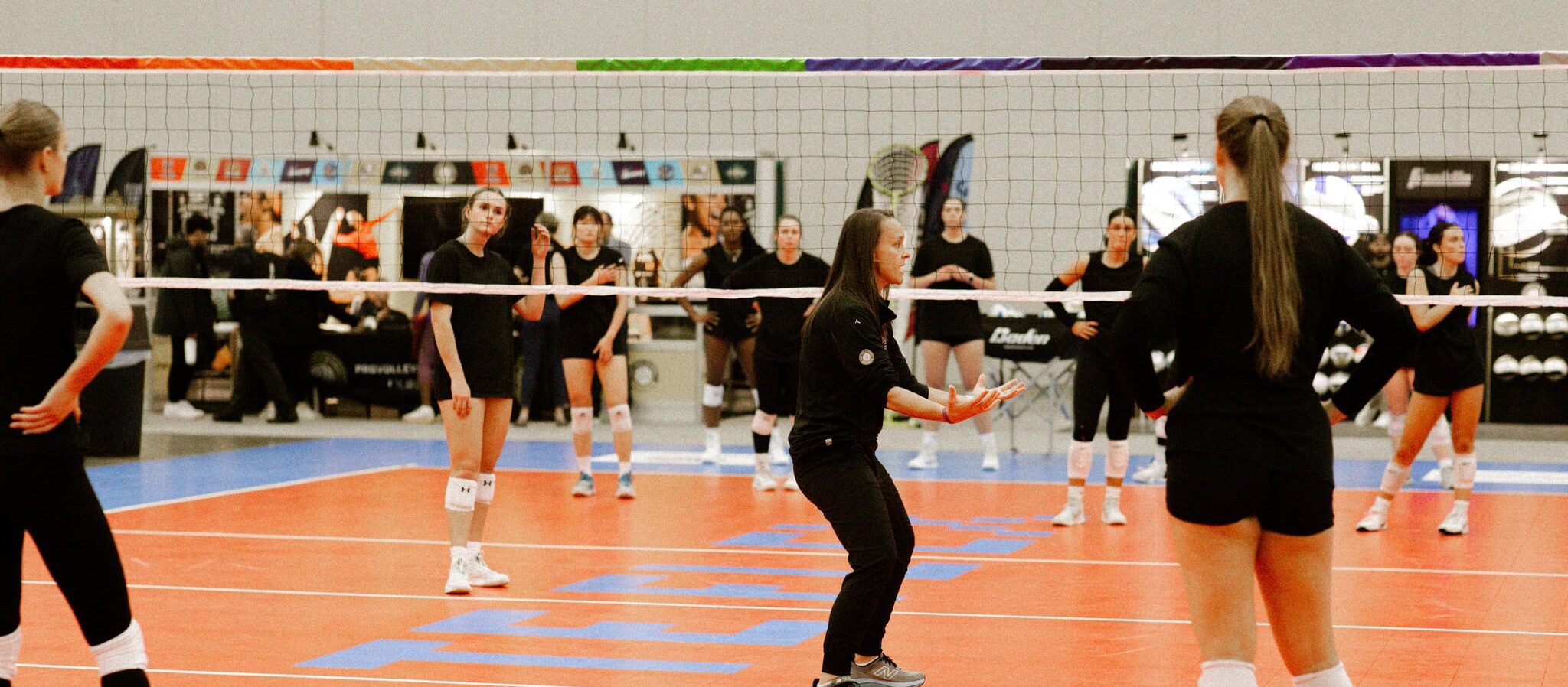 Presenter coaching athletes at AVCA Convention