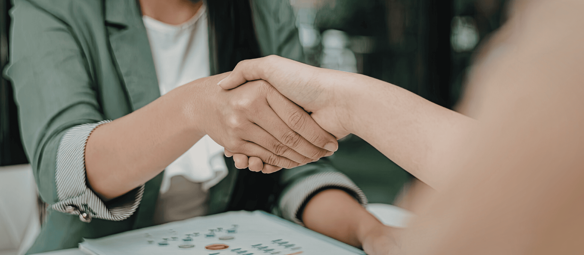 two people shaking hands