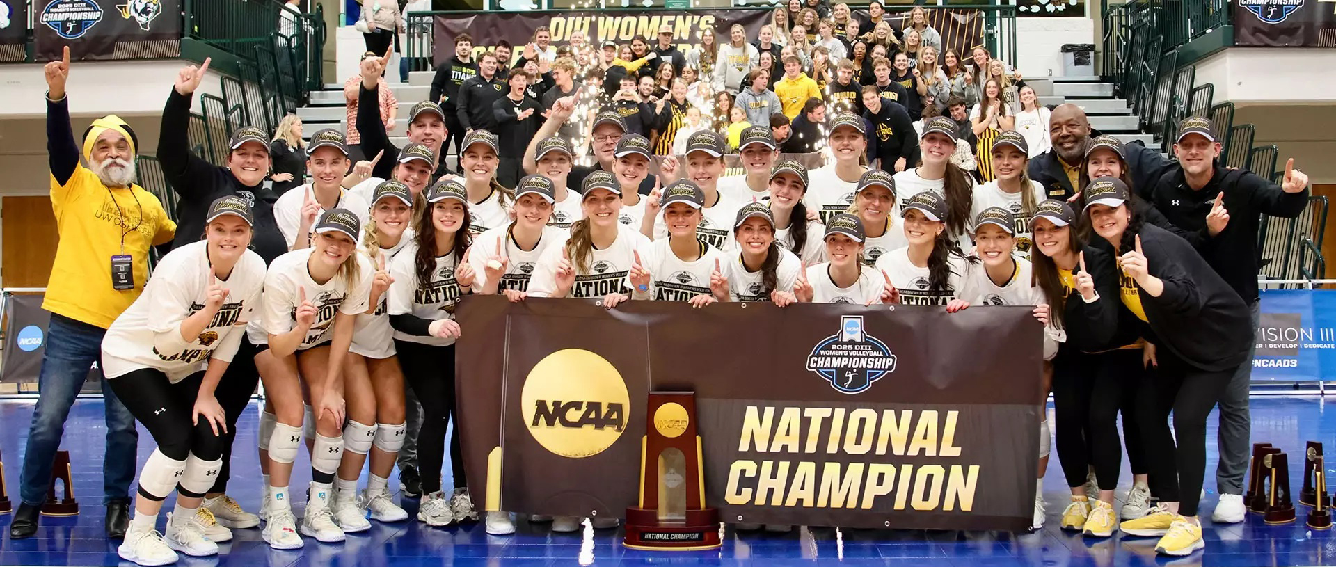 The University of Wisconsin-Oshkosh is ranked No. 1 in the final 2025 AVCA/TARAFLEX Division III Women's Volleyball Poll after the school won this season's NCAA Women's Volleyball Championship.