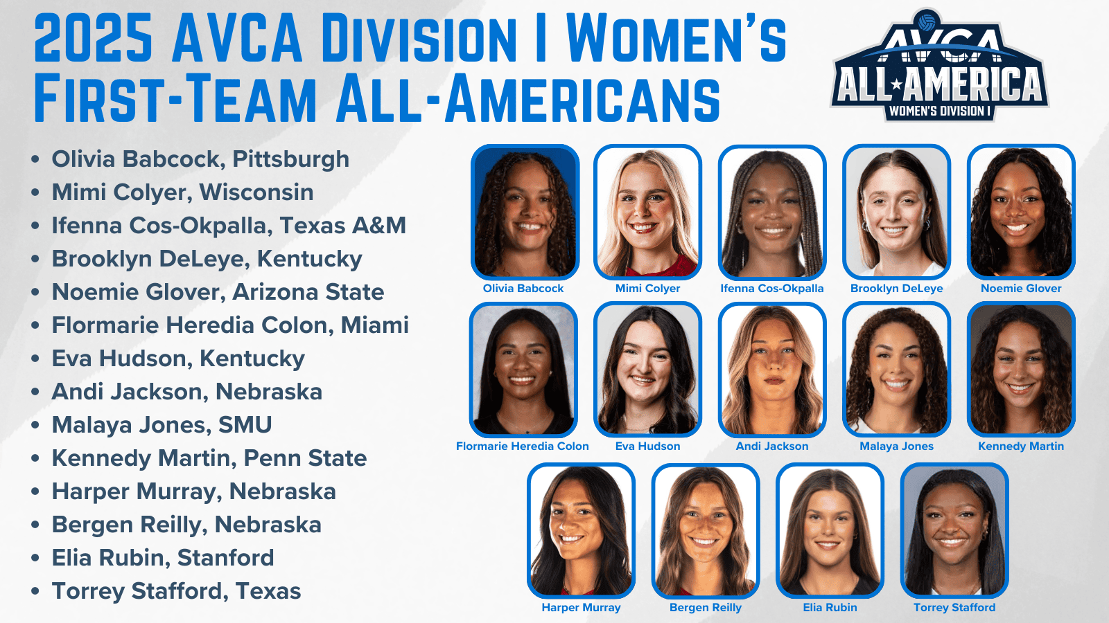 2025 AVCA Division I WVB All-America Teams | AVCA Awards