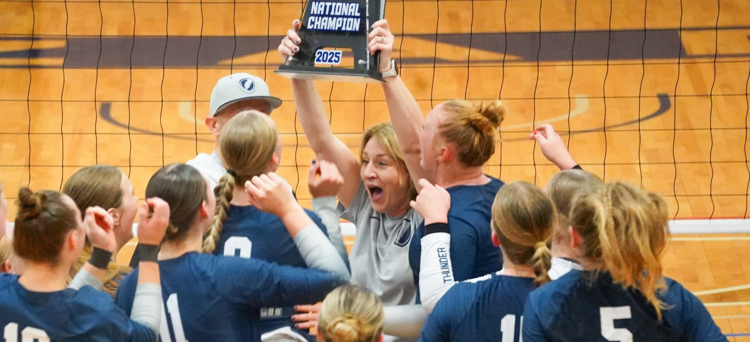Lauren Sanders of Manhattan Christian College is the 2025 AVCA NCCAA Women's Coach of the Year.