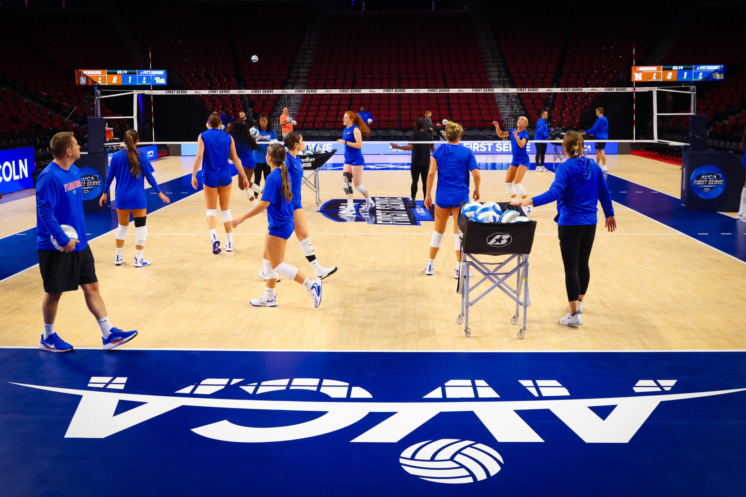 Florida Volleyball Practice at AVCA First Serve