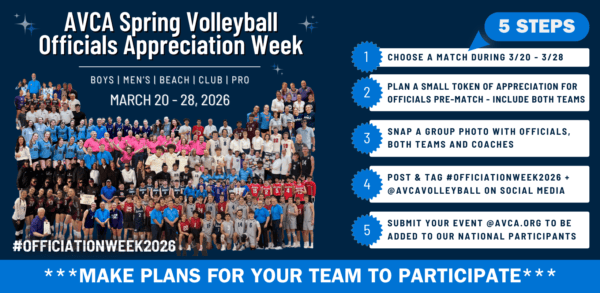 AVCA Spring #OFFICIATIONWEEK2026