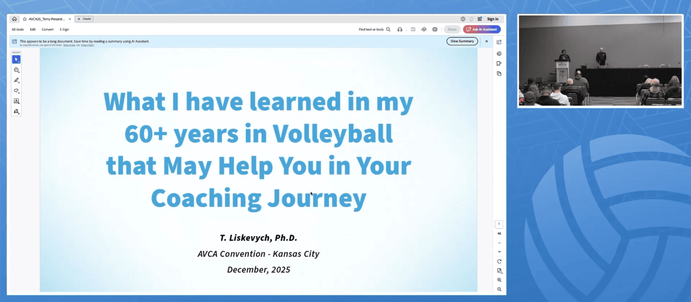 What I Have Learned in My 60+ Years in Volleyball that May Help You in Your Coaching Journey (presented by The Art of Coaching Volleyball)