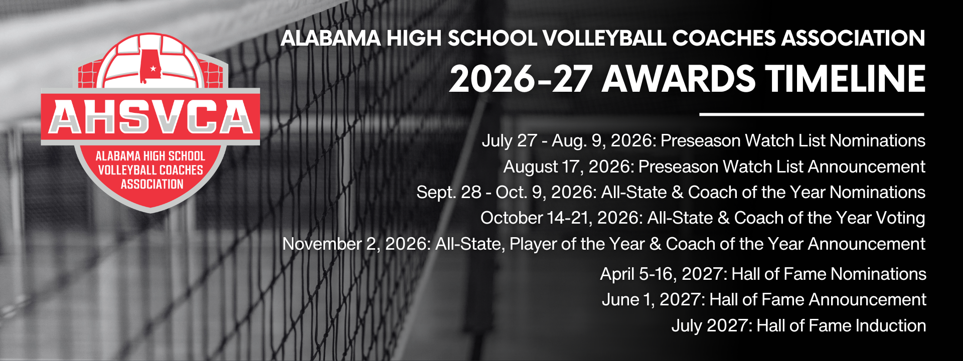 AHSVCA Awards Timeline, use 8-7 to 10-9 (1920x720px)