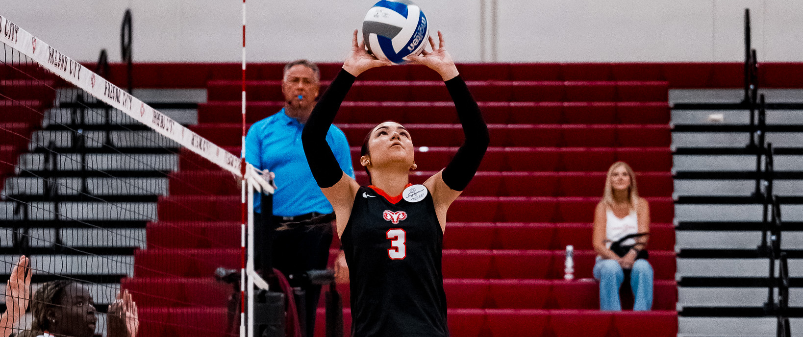 Reina Dvorak of Fresno City College is the AVCA Two-Year College WVB Player of the Week for the week that ended Sept. 13.
