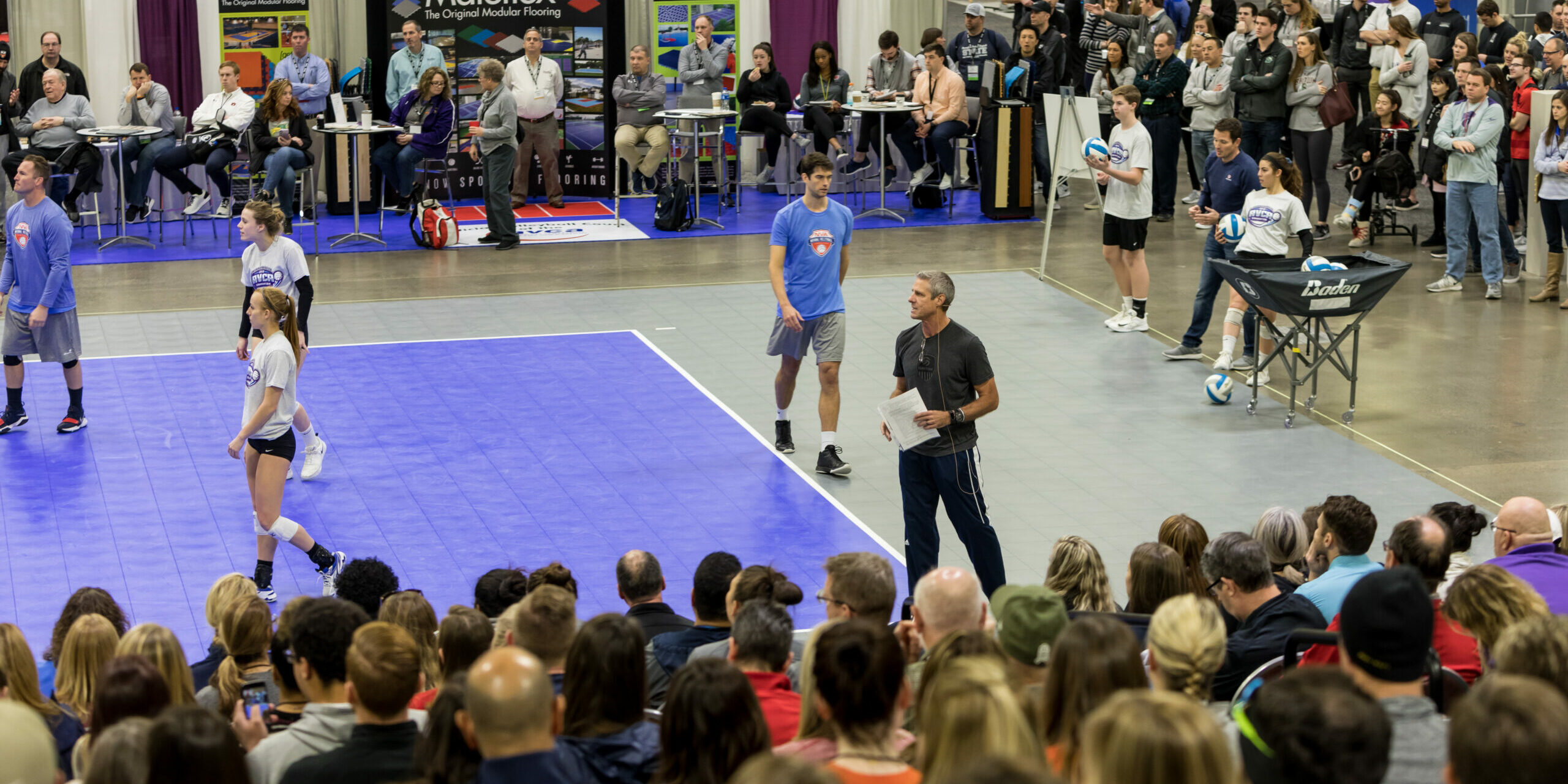 Karch Kiraly presents a court session at AVCA Convention