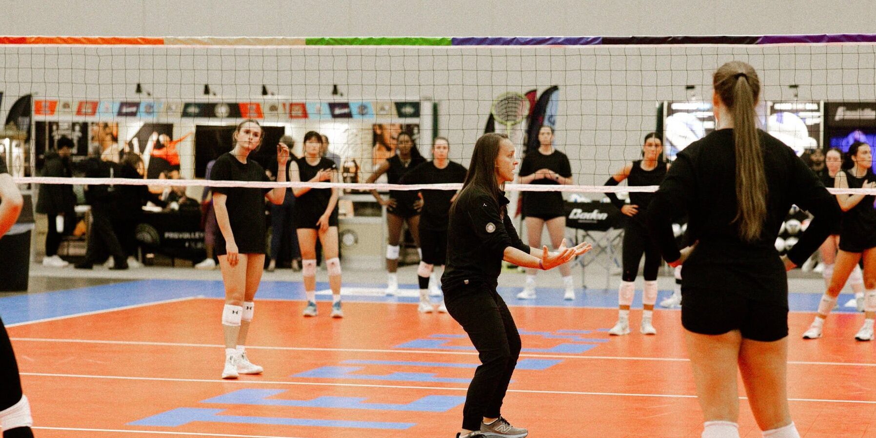 Presenter coaching athletes at AVCA Convention